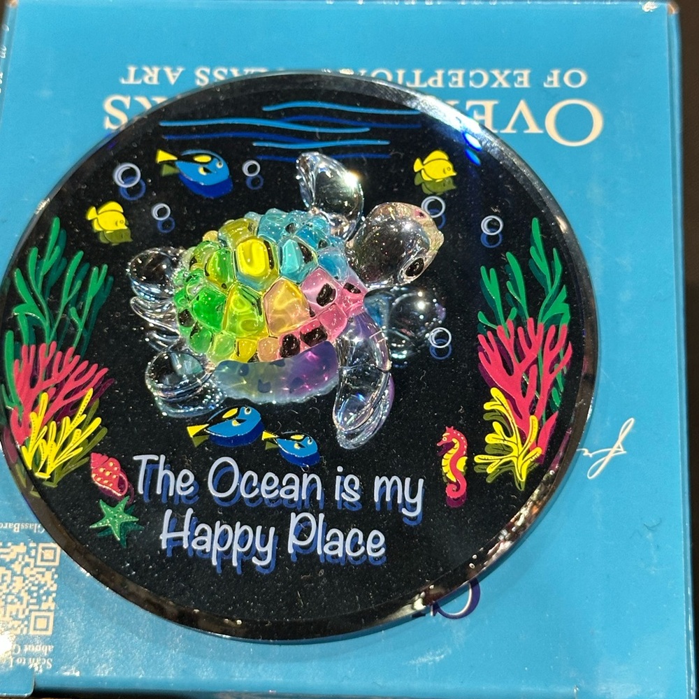 Colorful Glass Turtle Figurine - Ocean Theme - Picture 2 of 5
